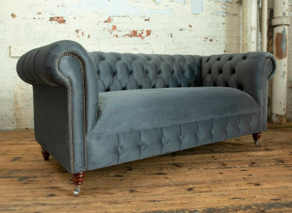 Modern gray three-seater luxury living room 3-seater sofa