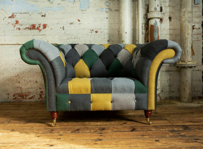 Colorful Chesterfield Single Seater Modern Living room Armchair