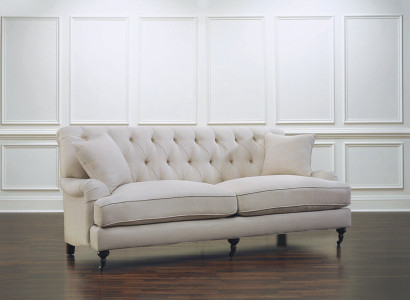 Modern White Chesterfield Three Seater Luxury 3-Seater Couch