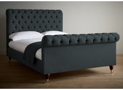 Chesterfield Design Upholstery English Double bed Black 140/160/180x200 Beds