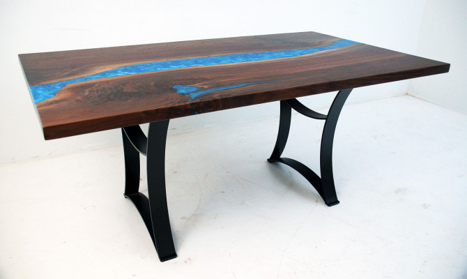 Epoxy resin Dining table Dining table Meeting tables Designer 1QM