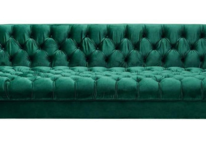 Green Chesterfield 4-Seater Luxury Sofa Textile Fabric Couches