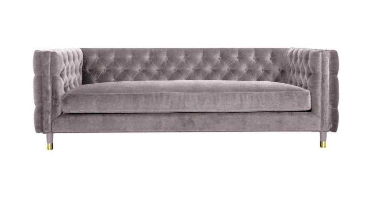 Chesterfield Sofa Taupe Furniture 4 Seater new xxl Big Textile Fabric Couches Upholstery