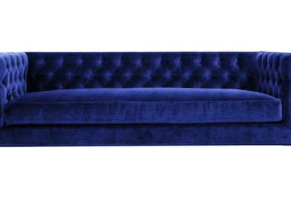 Blue's Sofa Chesterfield Big Designer 4-Seater new Textile Fabric Couches