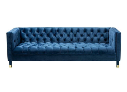 Chesterfield Sofa Blue e Sofas Fabric Couches Creative Furniture 4-Seater