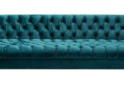 Chesterfield Sofa Blue e Sofas Textile Fabric Couches Furniture 4-Seater