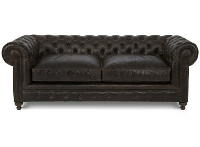 Modern Black Chesterfield Three Seater Living room Luxury Sofa