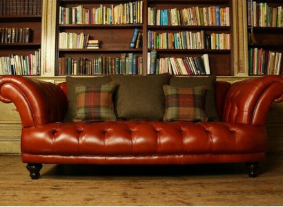 Brown Leather Chesterfield Sofa Couch Upholstery Fabric couchen Suite 3 Seater new