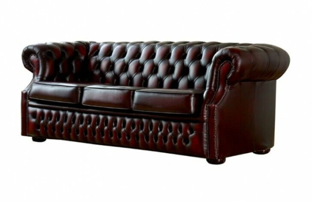 Chesterfield Sofa Couch Upholstery Leather Couchen Suite 3 Seater Three Seater new