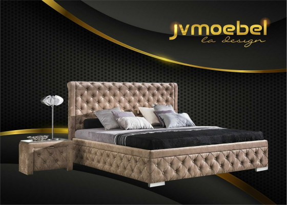 Bed 2x Bedside table 3 pcs. Bedroom Set Luxury Design Furniture Modern Beds new