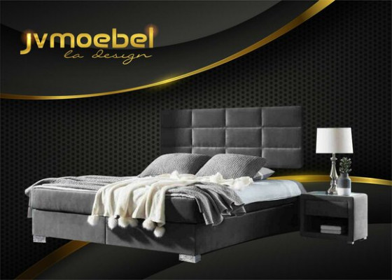 Boxspring Bedroom Luxury Bed Beds Double Furniture Fabric 140 160 180 x 200cm