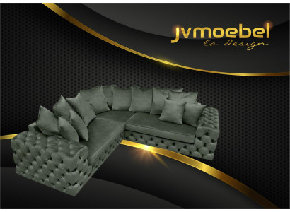 Living landscape L-shape Corner sofa Couch Design Upholstery Textile Suite Sofa Corner new