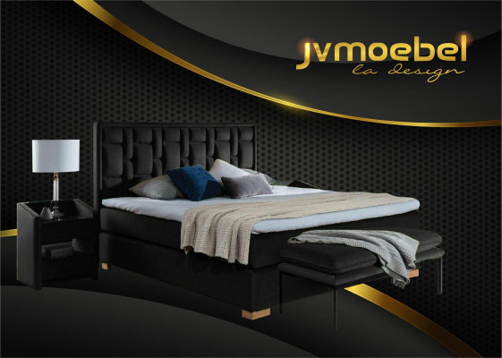 Luxury Box Spring Bed Black Blue e Beds Bedroom Furniture Design Double Hotel