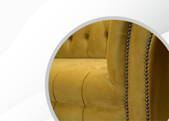 xxl Sofa Couch Chesterfield 225cm Upholstery Sofas 3 Seater Leather Textile Fabric new