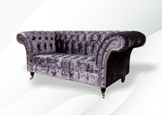 Chesterfield Sofa Couch Two-seater Fabric Couches Sofas 2 Seat Upholstery Velvet