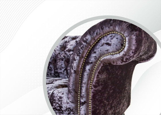 Chesterfield Sofa Couch Two-seater Fabric Couches Sofas 2 Seat Upholstery Velvet