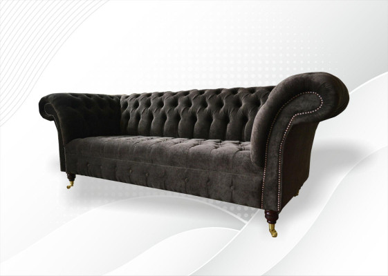 Chesterfield Original Furniture 3 Seater Couch Upholstery Sofas Couches Textile Sofa new