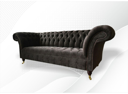 Chesterfield Original Furniture 3 Seater Couch Upholstery Sofas Couches Textile Sofa new