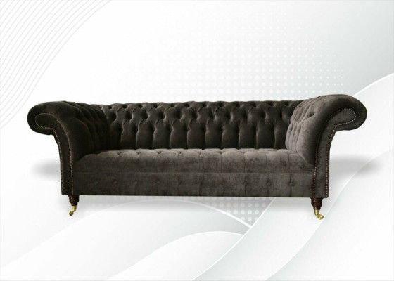 Chesterfield Original Furniture 3 Seater Couch Upholstery Sofas Couches Textile Sofa new