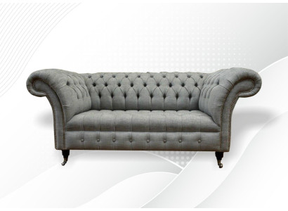 Leather Sofa Couch Two-seater Gray Furnishings Lounge Club Sofas Couches 2 Seater