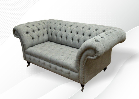 Leather Sofa Couch Two-seater Gray Furnishings Lounge Club Sofas Couches 2 Seater