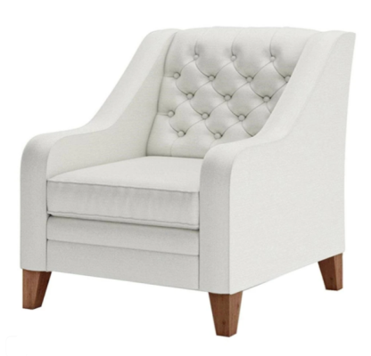 Armchair Textile Fabric White Creative Furniture new Living room Modern Chesterfield