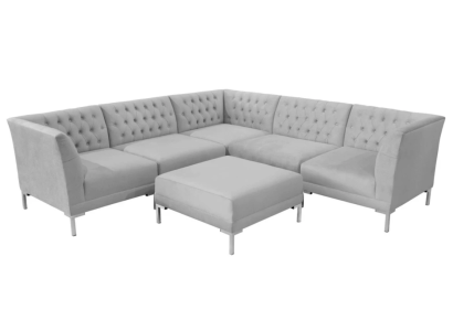 Corner sofa Stool Gray Big Textill Fabric Chesterfield Sofas Furniture Footstool Sofas