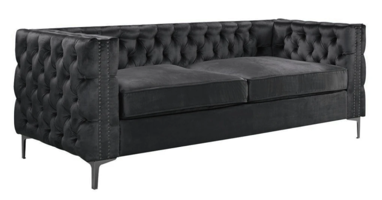 black chesterfield couch luxury Velvet fabric couches sofa set sofas Upholstery new