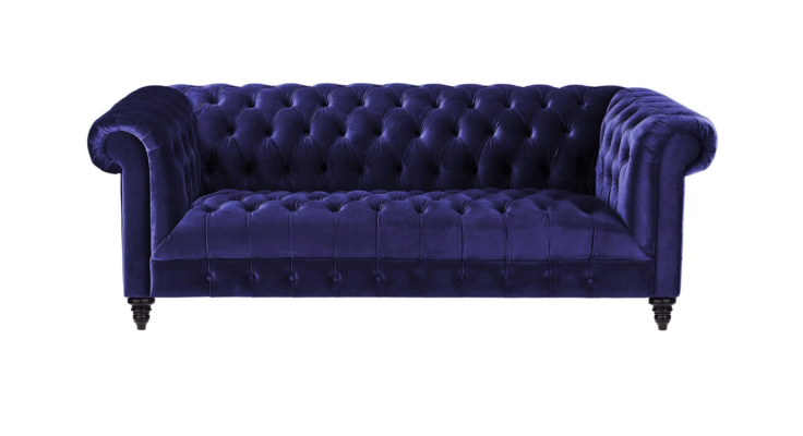 Chesterfield Purple Velvet Couch Luxury Upholstery Furniture Sofa with Buttons Three Seater