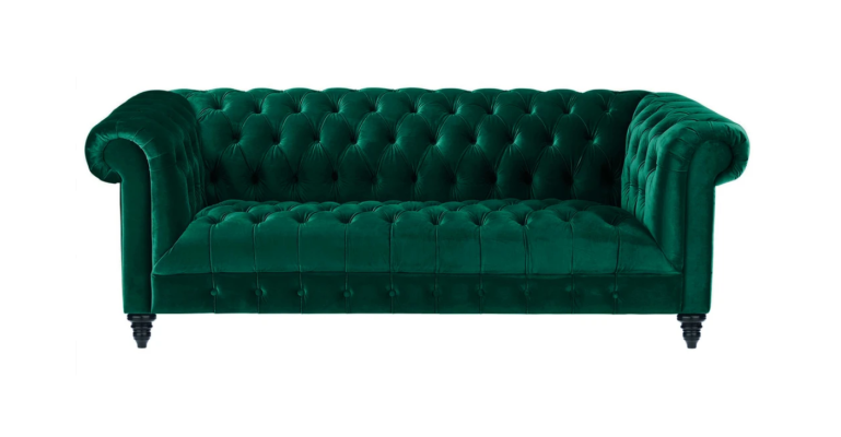 Chesterfield Turkis Couch Luxury Upholstery Furniture Sofa with Buttons Three Seater Velvet