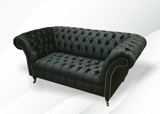Chesterfield Velvet Club Couch Upholstery 2 Seater design Textile Sofas Couches