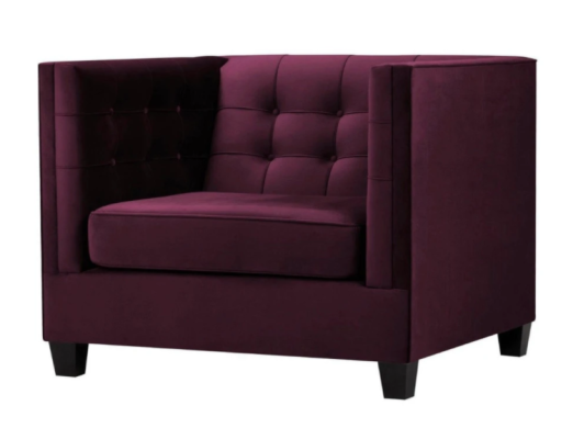 Armchair Chesterfield Textile Fabric Violet Creative Furniture new Living room Modern