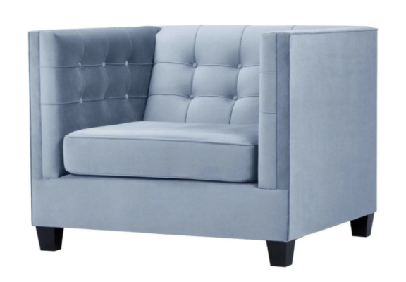 Blue he Chesterfield Armchair Living room Textile Fabric Creative Furniture Modern