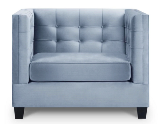 Blue he Chesterfield Armchair Living room Textile Fabric Creative Furniture Modern