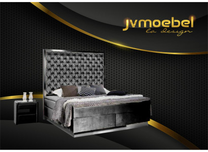 Box spring bed Fabric Furniture Beds Bed Textile Bedroom Design Chesterfield