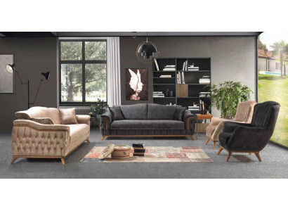 Sofa set Complete e Suite Armchair Sofas Set 4pcs 3+3+1+1 Seater