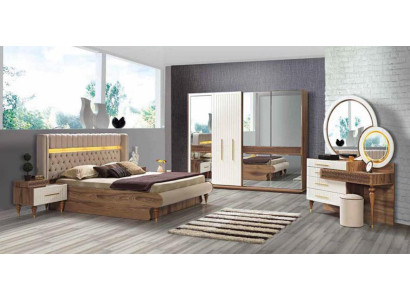 Stylish modern bedroom furniture set in luxurious European design