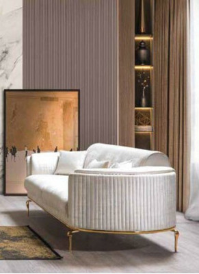 Luxury Suite Set Sofa set 3+3+1 Seat Wood Sofas Armchair Couch