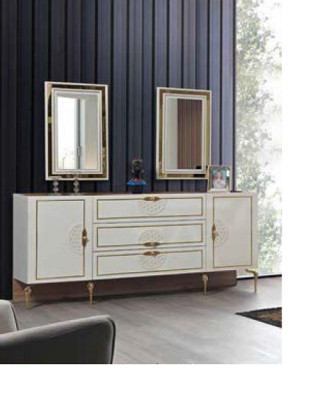 Console table Mirror Sideboard xxl Console Chest of drawers Sideboards 3 pieces