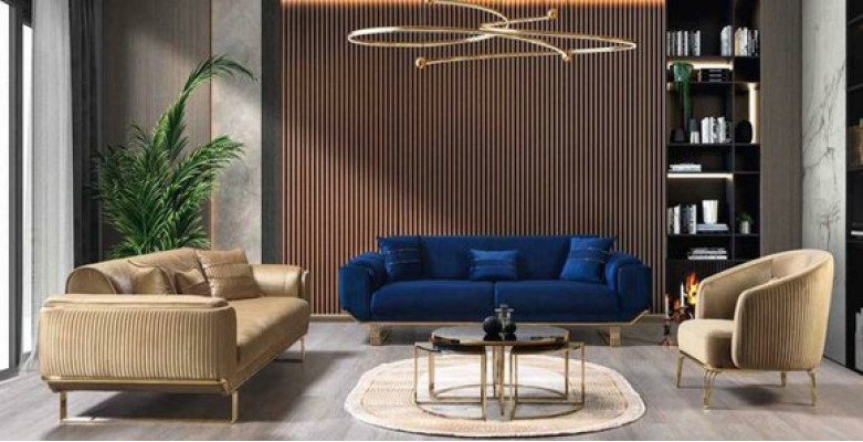 Armchair Modern Couch Sofa Relax Fabric Lounge Textile Seater Luxury Seat Polyester