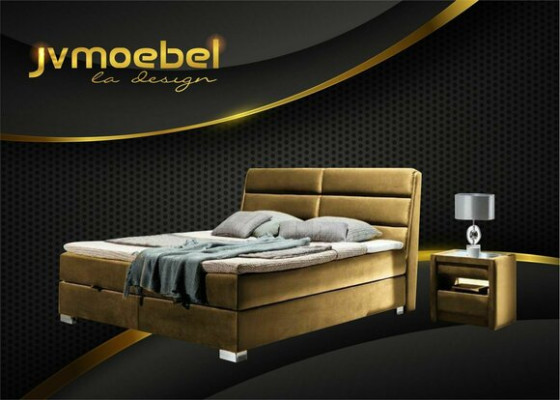 Bed Textile 2x Bedside table 3 pcs. Bedroom Set Furniture Luxury Modern Beds new