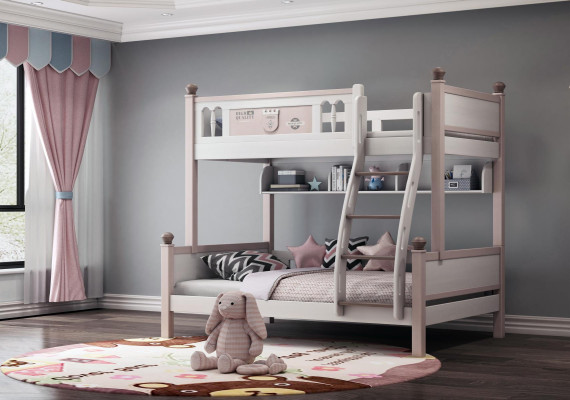 Double bunk bed Bunk bed high gloss natural loft bed childrens bed floor beds bed
