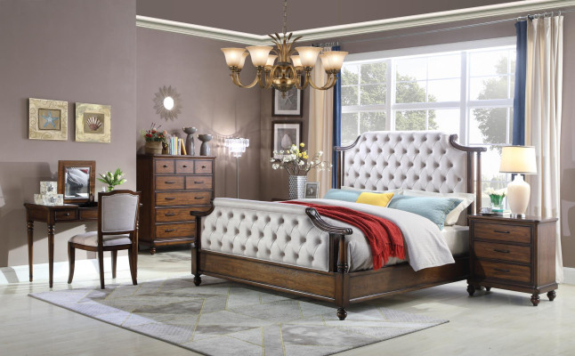 Bed Upholstery Design Luxury Double Hotel Beds Sleep Room Leather Chesterfield