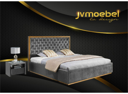 Luxury Bed Textile 2x Bedside table 3 pieces. Bedroom Set Furniture Beds Bed frame