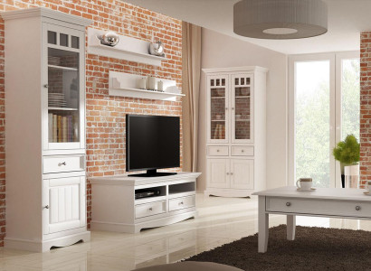 Living room Set Wall shelf Chest of drawers Sideboard Wall units Display case Country house 4 pieces. new