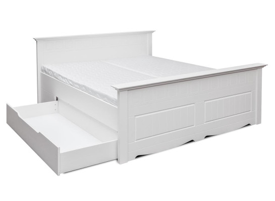 Double bed Bed Bed frame Beds Marriage bed Upholstered bed Wood Furniture White Farmers