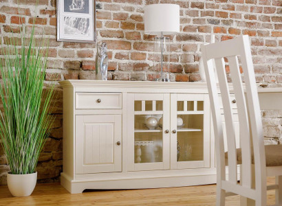 Classic Chest of drawers Country House Sideboard White Buffet Wardrobe Living room