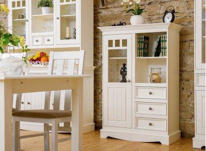 Country house Chest of drawers Wardrobe shelves Real wood tall cabinet Shelf Books Bar Cabinets
