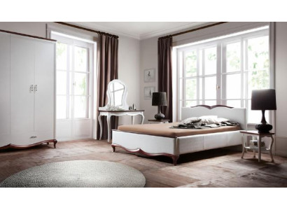 Double bed Chesterbett Bed Beds Upholstery Textile Classic Wood Bedroom new