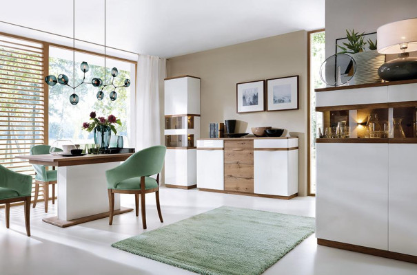 Display case Modern Style Living room Collection Showcases Wardrobe Shelf Sideboard White